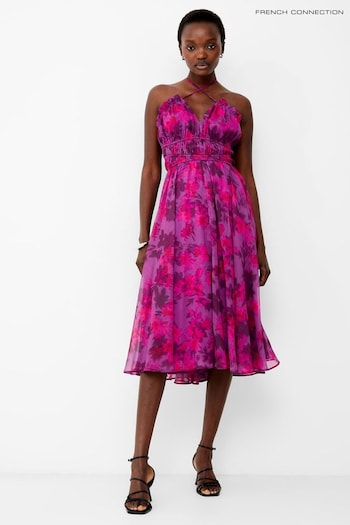 French Connection Pink Arla Hallie Crinkle Dress (E05959) | £99