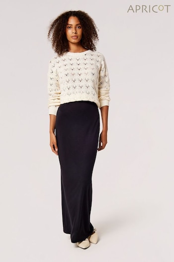 Apricot Black Modal Bodycon Maxi Skirt (E06193) | £35
