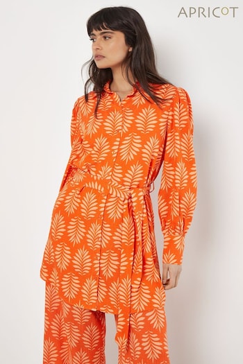 Apricot Orange Matisse Geo Slimline Shirt Dress (E06211) | £37