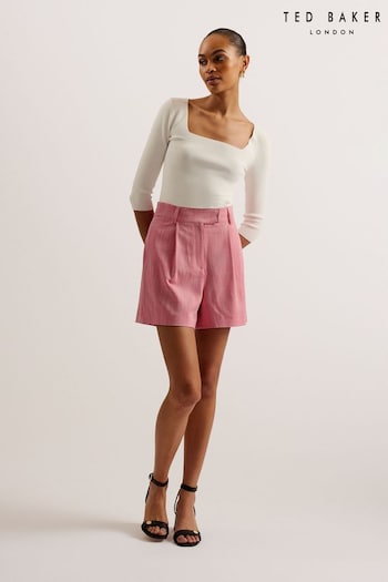 Ted Baker Pink Hirokos Tailored Shorts SHORTS (E06254) | £125