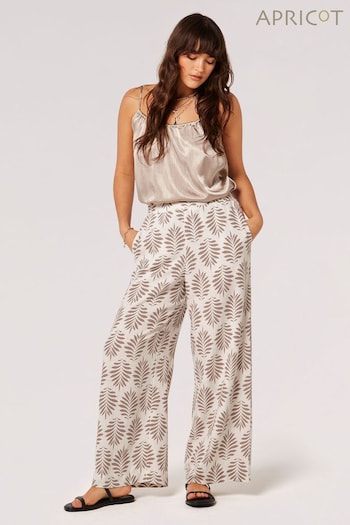 Apricot Natural Matisse Geo Palazzo soulland trousers (E06346) | £35