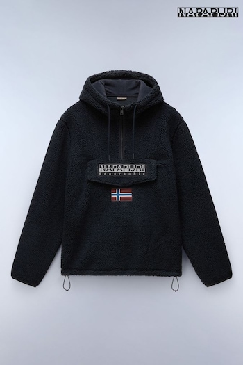 Napapijri Burgee Fleece Black Hoodie (E06388) | £150