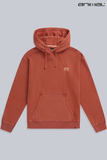 Animal Penwith Mens Organic Relaxed Brown Hoodie (E06419) | £49