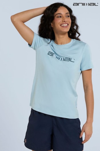 Animal Blue Latero Womens Hybrid Swim T-Shirt (E06458) | £25