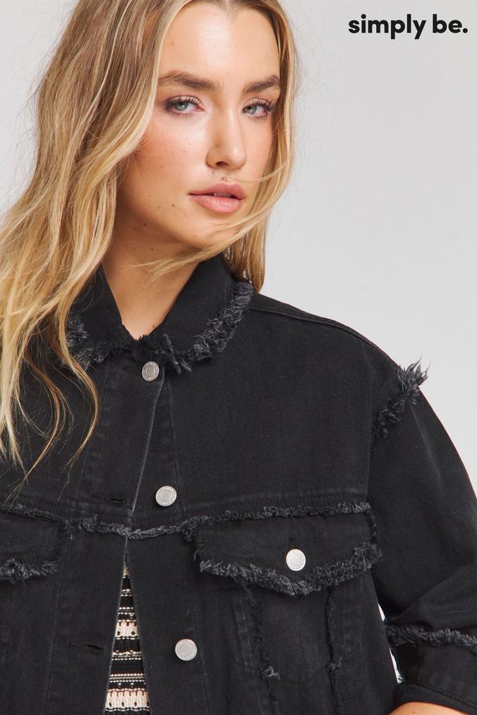 Simply be denim jacket on sale