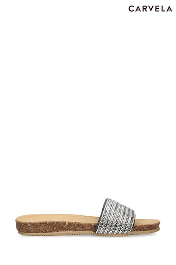 Carvela Comfort Super Black Sandals Calzamedi (E06590) | £99