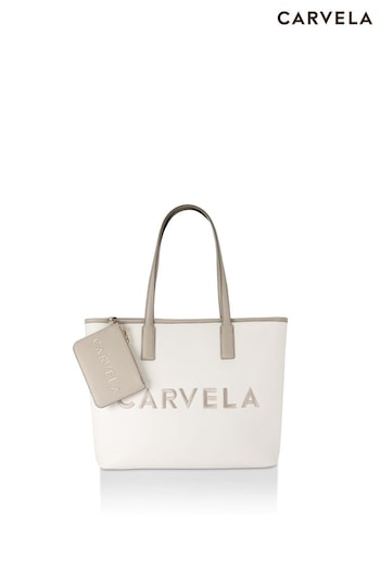 Carvela Cream Large Frame Shopper Bag (E06661) | £129
