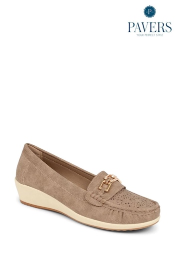 Pavers Natural Slip-Ons Loafers (E06729) | £35