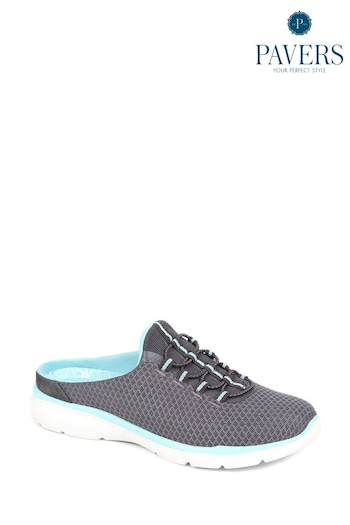 Pavers Grey Slip-Ons Trainers (E06734) | £35