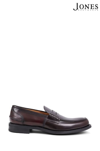 Jones Bootmaker Red Chorleywood2 Leather Penny Loafers (E06931) | £160