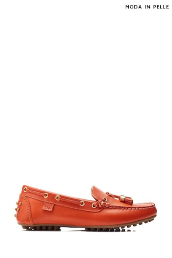 Moda in Pelle Orange Arienna Driving Shoes (E07075) | £79