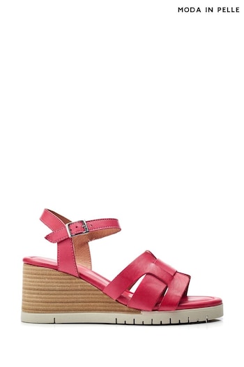 Moda in Pelle Pink Pedie H Band Weave Sandals (E07082) | £109