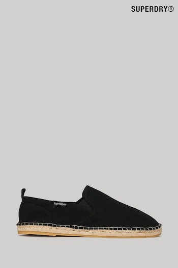 Superdry Black Canvas Espadrille Shoes (E07217) | £45
