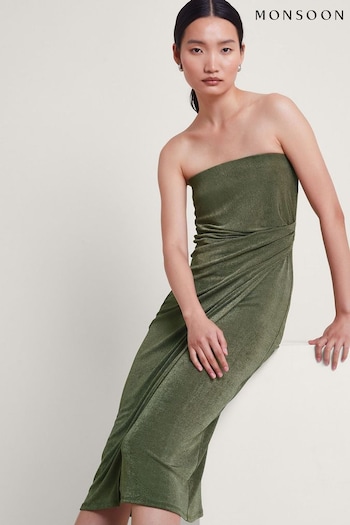 Monsoon Green Billi Bandeau Dress (E07312) | £75