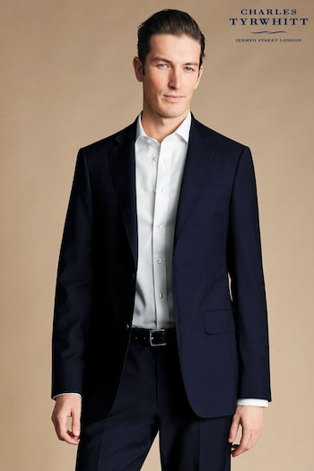 Charles Tyrwhitt Blue Slim Fit Italian Luxury Jacket (E07571) | £300