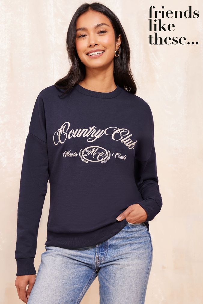 Women s Blue Sweatshirts Hoodies Next Official Site