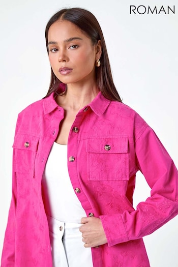 Roman Pink Broderie Pocket Jacket (E07738) | £48