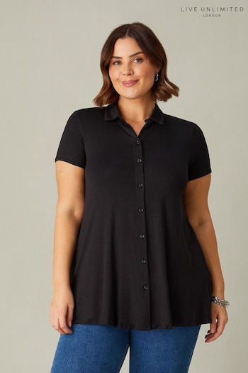Live Unlimited Relaxed Curve Jersey Black Shirt (E07853) | £45