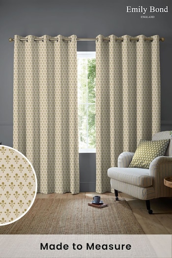 Emily Bond Gold Hawthorn Made to Measure Curtains (E07962) | £100