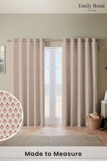 Emily Bond Swiss Red Hawthorn Made to Measure Curtains (E07978) | £100
