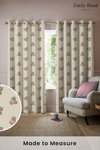 Emily Bond Rouge Red Emily Rose Made to Measure Curtains (E07981) | £100