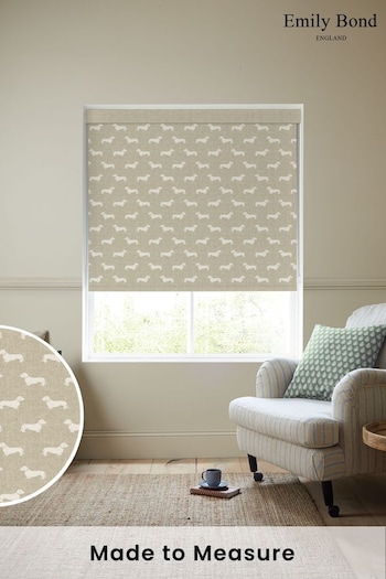 Emily Bond Natural Peggy Made to Measure Roller Blind (E08037) | £58