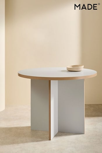 MADE.COM Grey Zayla Round Fixed Dining Table (E08067) | £249