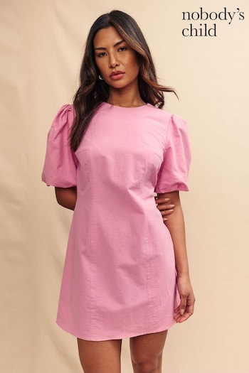Nobodys Child Pink Bryony Plain Mini Dress (E08295) | £55