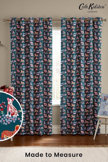 Cath Kidston Teal Green Puppy Fields Made to Measure Curtains (E08365) | £82