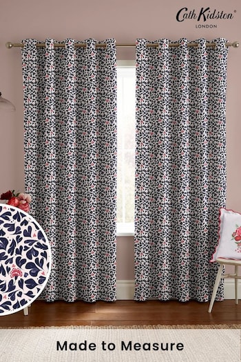 Cath Kidston Blue Marble Hearts Made to Measure Curtains (E08367) | £82