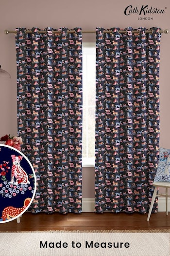 Cath Kidston Navy Blue Puppy Fields Made to Measure Curtains (E08373) | £82