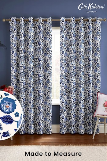 Cath Kidston Blue Strawberry Gardens Made to Measure Curtains (E08376) | £82