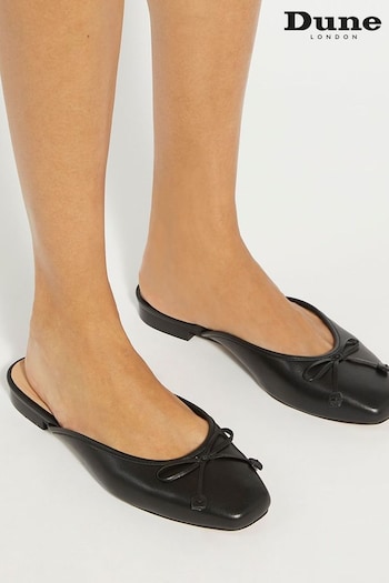 Dune London Haylas Ballerina Black Shoes (E08385) | £75