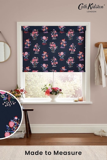 Cath Kidston Navy Blue Kingdom Posey Made to Measure Roller Blind (E08439) | £58