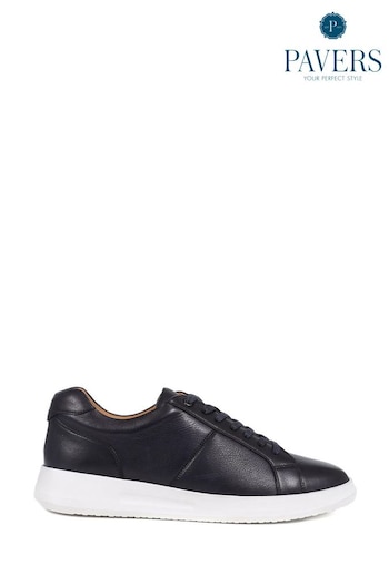 Pavers Leather Lace-Up Trainers (E08589) | £60