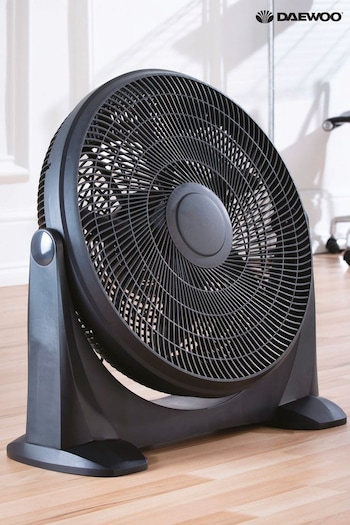 Daewoo Black 20 inch Plastic Velocity Floor Fan (E08673) | £35