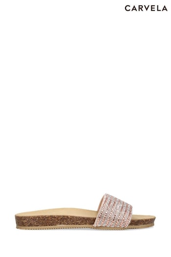 Carvela Comfort Gold Super Sandals Marine (E08688) | £99