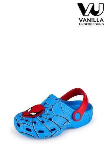 Vanilla Underground Blue Boys Spider-Man Clogs (E08789) | £17