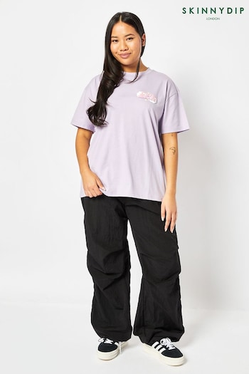 Skinnydip Purple Care Bears Varsity T-Shirt (E08847) | £22