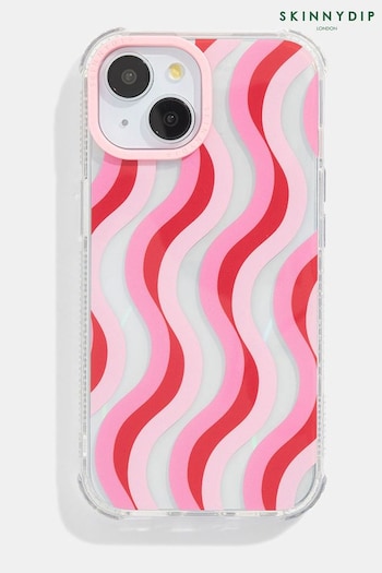 Skinnydip Pink and Red Wave Shock iPhone 15 Pro Phone Case (E08848) | £24