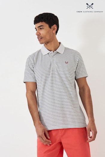 Crew Clothing Striped Pique 100% Cotton Polo Shirt (E08956) | £45