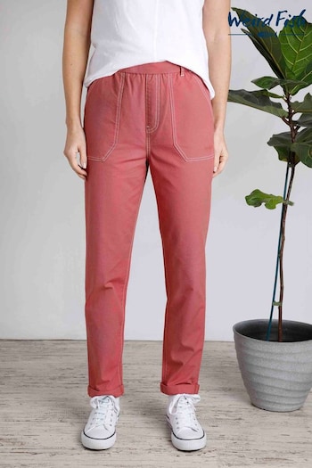 Weird Fish Pink Malorri Organic Cotton Wool Trousers (E09220) | £45