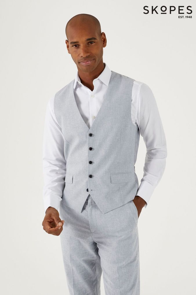 Linen Waistcoats for Men Linen Blend Waistcoat Next UK