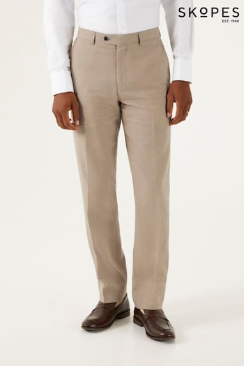 Skopes Brown Tuscany Stone Linen Blend Suit: Tailored Trousers (E09249) | £59
