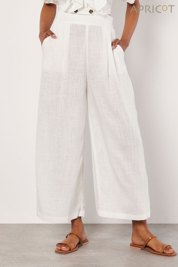 Next white linen trousers shop