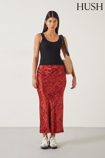 Hush Red Simone Slinky Skirt (E09375) | £75
