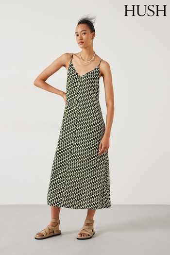 Hush Green Eloise Maxi Slip Dress (E09395) | £95
