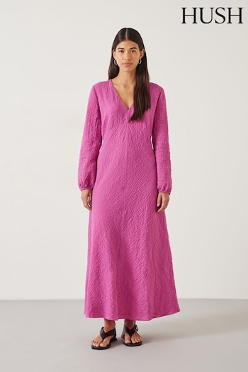 Hush Purple Venus Volume Maxi Dress (E09408) | £119