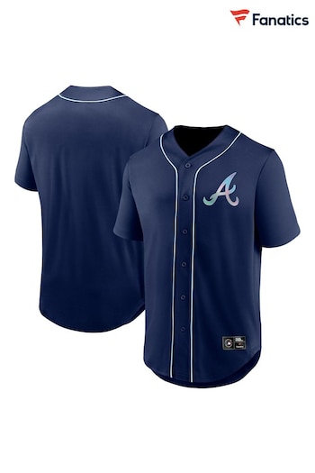Fanatics Blue Atlanta Braves Iridescent Foundation Football Shirt (E09466) | £60