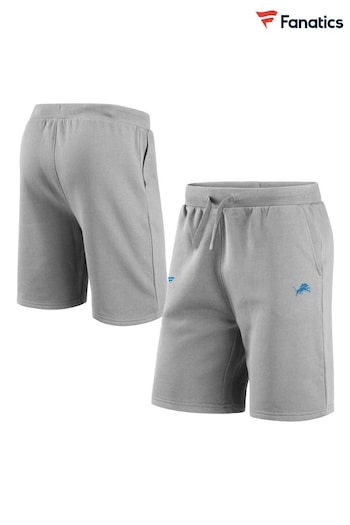 Fanatics Grey Detroit Lions Primary Logo Graphic Fleece Shorts (E09524) | £35